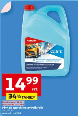 Płyn do spryskiwaczy zimowy Psik Psik 3.5L -11.5°C promocja w Auchan
