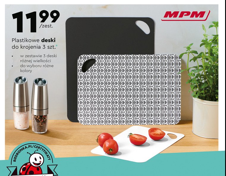 Deski do krojenia plastikowe Mpm product promocja