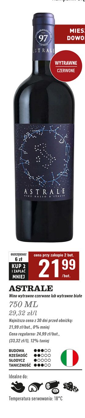 Wino Astrale dry promocja