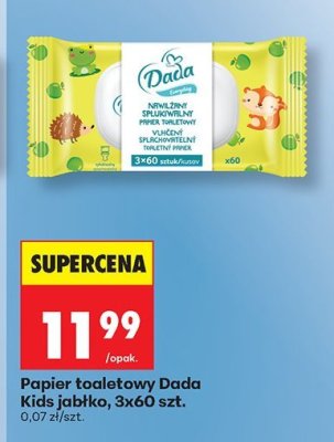 Papier toaletowy Dada Kids jabłko 3x60 szt. promocja w Biedronka