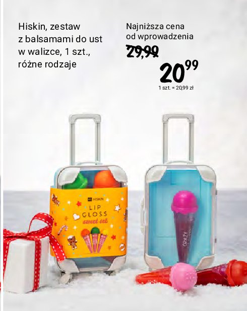 Zestaw balsam贸w do ust w walizce Hiskin promocja