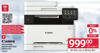 Urządzenie wielofunkcyjne Canon MF665CDW promocja w Selgros