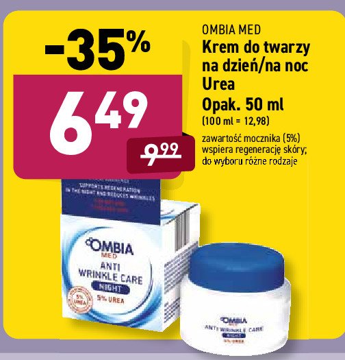 Krem do twarzy na dzień urea Ombia med promocja