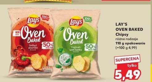 Chipsy jogurt z ziołami Lay's oven baked (prosto z pieca) Frito lay lay's promocja w Kaufland