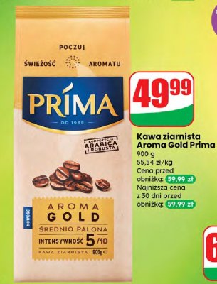 Kawa ziarnista Aroma Gold Prima promocja w Dino