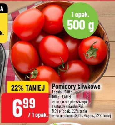 Pomidory śliwkowe promocja w POLOmarket