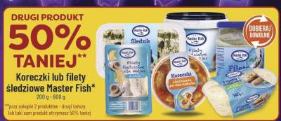 Koreczki lub filety śledziowe Master Fish różne rodzaje promocja w POLOmarket