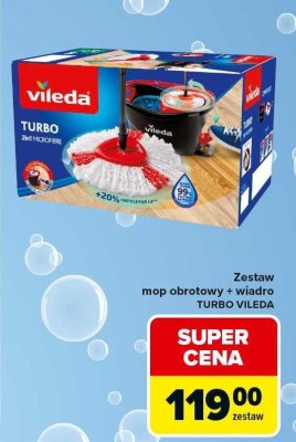 Zestaw mop obrotowy + wiadro TURBO VILEDA promocja w Carrefour