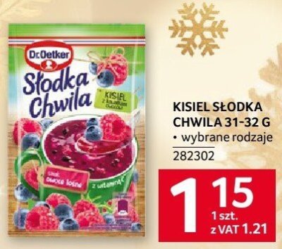 Kisiel słodka chwila Dr.Oetker różne rodzaje promocja w Selgros