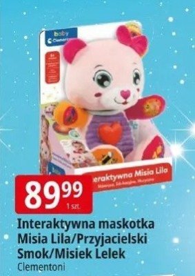 Interaktywna maskotka Misia Lila/Przyjacielski Smok/Misiek Lelek Clementoni promocja w Leclerc