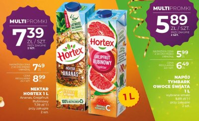 Nektar Hortex Grejpfruit Rubinowy 1L promocja w Duży Ben