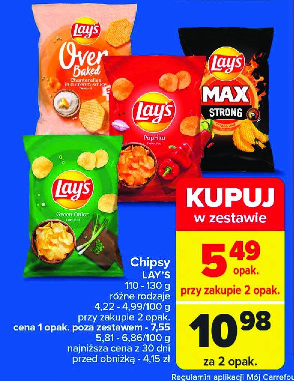 Chipsy paprykowe Lay's Frito lay lay's promocja w Carrefour