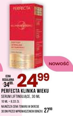 Serum liftingujące PERFECTA Klinika wieku promocja w Drogerie Natura