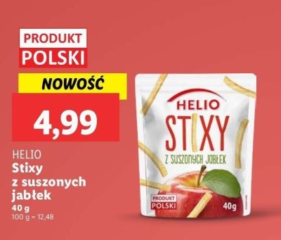 Stixy suszone jabłko Helio promocja