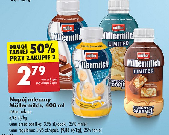 Napój mleczny bananowy Mullermilch promocja