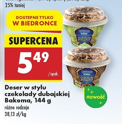 Deser w stylu dubajskiej czekolady Bakoma promocja w Biedronka