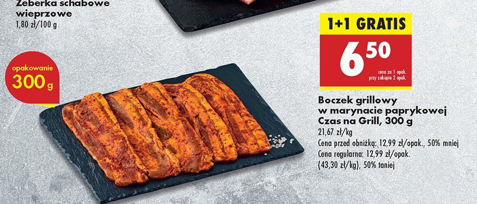 Boczek grillowy w marynacie paprykowej Czas na grill promocja w Biedronka