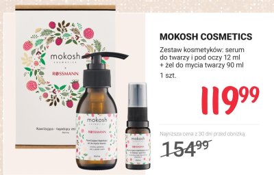 Zestaw kosmetyków: serum do twarzy i pod oczy 12 ml + żel do mycia twarzy 90 ml MOKOSH COSMETICS promocja w Rossmann