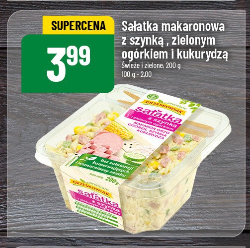 Sałatka makaronowa z szynką Grześkowiak promocja w POLOmarket