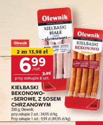 Kie艂baski bekonowo-serowe Olewnik promocja