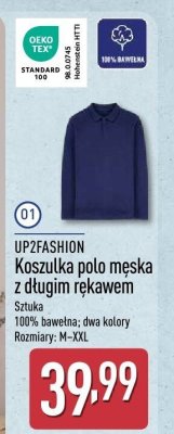 Koszulka polo męska z długim rękawem UP2FASHION promocja w Aldi