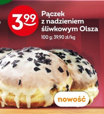 Pączek z nadzieniem śliwkowym Olsza promocja w Żabka