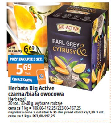 Herbata earl grey cytrusy Big-active herbata zielona promocja