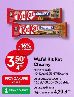 Wafel Kit Kat Chunky różne rodzaje promocja w Żabka