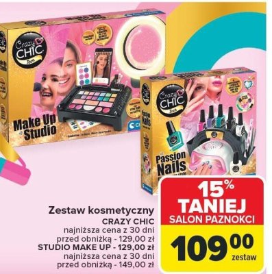 Zestaw kosmetyczny Crazy Chic Clementoni promocja w Carrefour