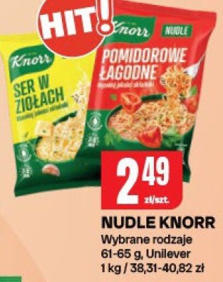 Nudle Knorr wybrane rodzaje promocja w Chorten