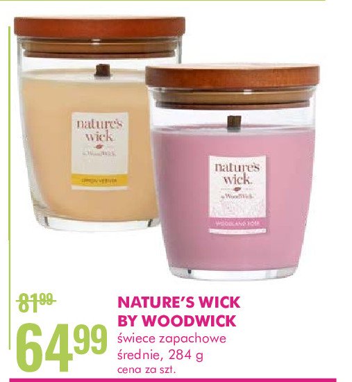 Świeca zapachowa średnia woodland rose Woodwick nature's wick promocja