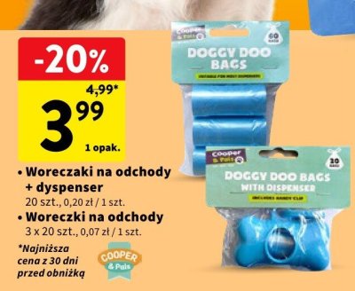 Woreczki na odchody z dyspenserem promocja w Intermarche