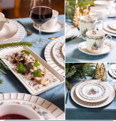 Taca prostokątna Porcelana MAGIA ŚWIĄT 27,5x13x2,5 cm promocja w PSB Mrówka