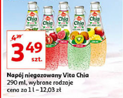 Nap贸j z sokiem z ananas贸w i nasionami chia Vita chia seeds promocja