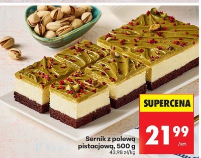 Sernik z polewą pistacjową, 500g promocja w Biedronka