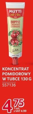 Koncentrat pomidorowy Mutti w tubce 130g promocja w Selgros
