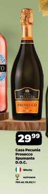 Wino musujące Prosecco Spumante D.O.C. promocja w Netto