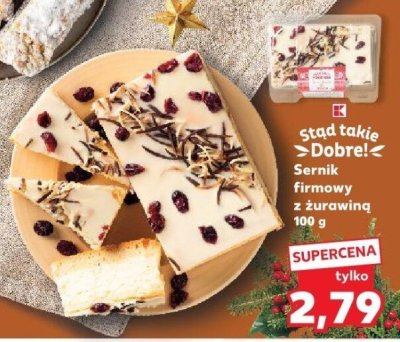 Sernik firmowy z żurawiną 100 g promocja w Kaufland