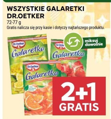 Galaretki Dr.Oetker różne rodzaje promocja w Stokrotka