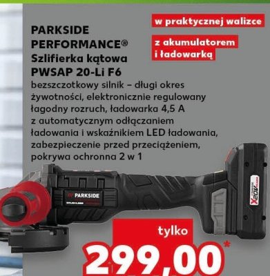 Szlifierka kątowa PWSAP 20-Li F6 promocja w Kaufland