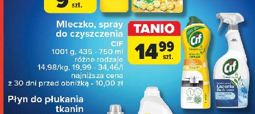 Mleczko do czyszczenia lemon Cif cleanboost promocja