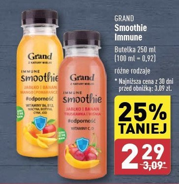 Smoothie jab艂ko banan truskawka malina Grand promocja