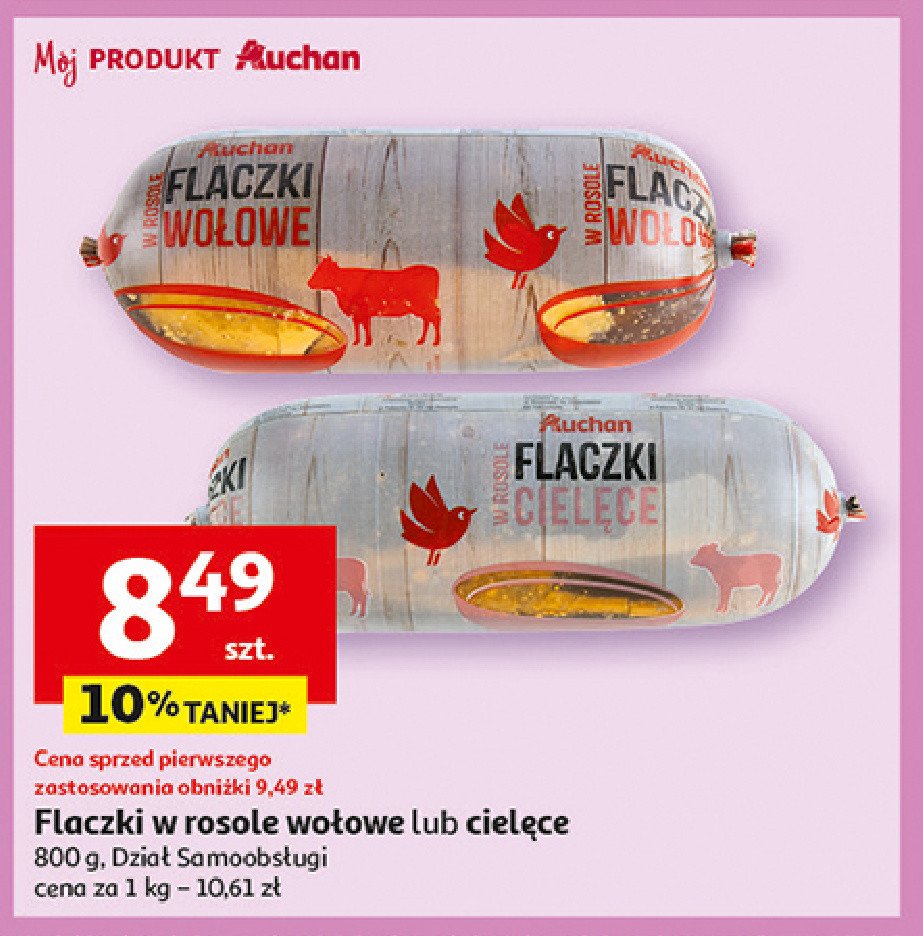 Flaczki wołowe Auchan promocja