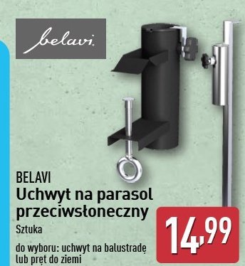 Uchwyt na parasol przeciwsłoneczny BELAVI promocja w Aldi