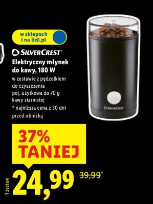 Elektryczny młynek do kawy SilverCrest 180 W promocja w Lidl