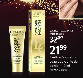 Baza pod cienie do powiek Eveline wonder match promocja w Rossmann