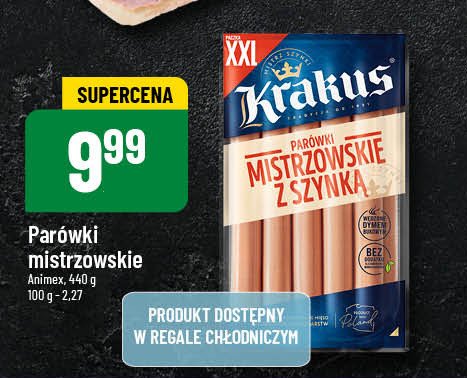 Parówki mistrzowskie z szynką Krakus animex promocja