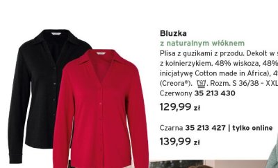 Bluzka z naturalnym włóknem czarna promocja w Tchibo