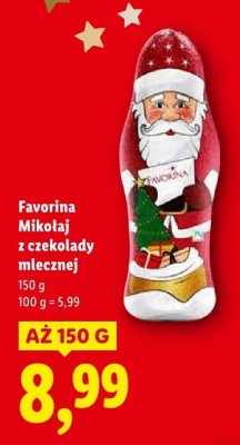 Czekolada mleczna Favorina Mikołaj z czekolady mlecznej promocja w Lidl