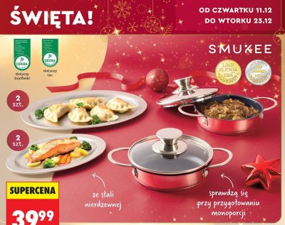 Zestaw 2 tac ze stali nierdzewnej 20x14,5 cm i 28,5x22 cm promocja w Biedronka